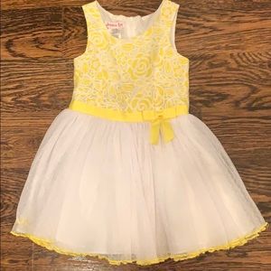 Yellow & White tulle Jessica Ann Dress